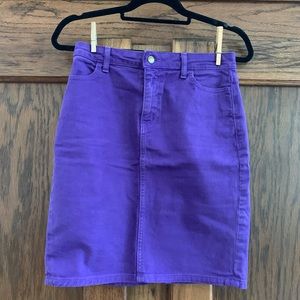 AMERICAN APPAREL | Purple Denim High Waste Skirt